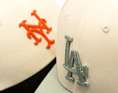 Cap New Era - MLB Side Script 9FORTY M-CROWN - LA Dodgers - Cream / Pastel Green