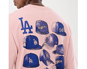 Tee New Era - MLB Cap Graphic Oversized Tee - LA Dodgers - Pink Rouge