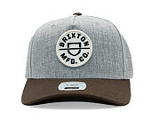 Cap Brixton - Crest C Mp Snapback - Heather Grey/Pinecone Brown