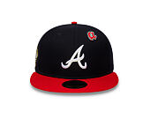 Cap New Era - MLB IMAGE DROP Cooperstown Icon 59FIFTY - Atlanta Braves - Navy / Scarlet