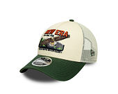 Cap New Era - Branded Graphic 9FORTY M-CROWN A-Frame Trucker - Cream / Cilantro Green