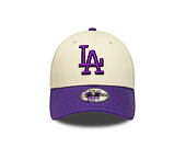 Kids Cap New Era - MLB League Essential 9FORTY - LA Dodgers - Cream / Purple
