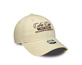 Womens Cap New Era - Branded Cafe Slogan 9TWENTY - Cream / Deep Auburn