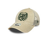 Womens Cap New Era - Branded Velour 9FORTY M-CROWN A-Frame Trucker - Cream