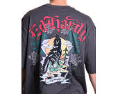 Tee Ed Hardy - Mens Don Wolf Eagle Panther Relaxed T-Shirt - Charcoal