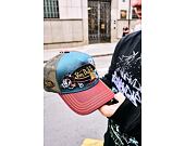 Cap Von Dutch - Devil Cat Hot Rod Patch & Print Trucker - Blue / Burgundy