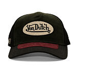 Cap Von Dutch - Corduroy Oval Patch Baseball - Olive / Burgundy