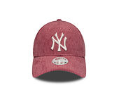 Womens Cap New Era - MLB Chunky Cord 9FORTY M-CROWN - NY Yankees - Cardinal Suede