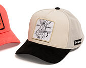 Cap Capslab - Looney Tunes Trucker - Bugs Bunny Line Art Suede Visor - Off White / Black