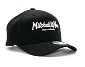 Mitchell & Ness Pinscript Classic Red Branded Black Cap