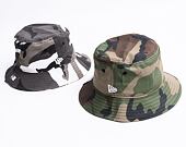 New Era Patterned Tapered Woodland Camo Bucket Hat