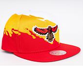 Mitchell & Ness Paintbrush Snapback HWC Atlanta Hawks White / Red Cap