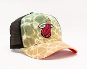 New Era 9FORTY A-Frame Trucker NBA Summer City Miami Heat Snapback Pool Camo Cap