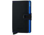 Secrid Matte Black & Blue Wallet