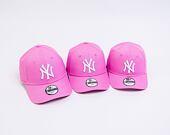 Dětská Kšiltovka New Era 9FORTY Kids MLB League Essential New York Yankees Wild Rose Pink / White