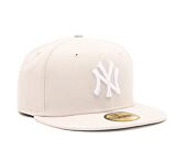 Kšiltovka New Era - MLB Essential 59FIFTY - NY Yankees - Stone / White