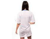 Dámské šaty New Era Arch Wordmark Mesh Dress White / Copen Blue