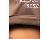 Dámská mikina New Era Arch Wordmark Crop Hoody Ash Brown / White