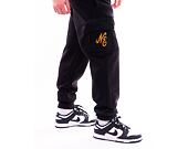 Tepláky New Era Script Cargo Joggers - Black / Metallic Gold