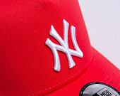 Kšiltovka New Era 9FORTY A-Frame Trucker MLB League Essential New York Yankees Lava Red / White / La