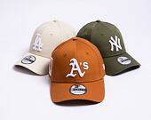 Kšiltovka New Era 9FORTY MLB Side Patch Oakland Athletics Cooperstown Caramel Brown / White