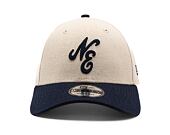 Kšiltovka New Era - Branded Linen 9FORTY - Stone / Navy