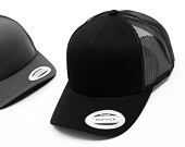 Yupoong 5-Panel Retro Trucker Cap All Black