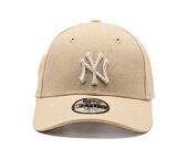 Dětská Kšiltovka New Era - MLB Linen 9FORTY - NY Yankees - Stone / White