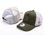Kšiltovka New Era - MLB League Essential 9FORTY Trucker - NY Yankees - New Olive