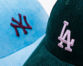 Dámská Kšiltovka New Era - MLB Cord 9FORTY - LA Dodgers - Dark Green / Lavender