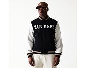 Bunda New Era - MLB Wordmark Varsity Jacket - NY Yankees - Black