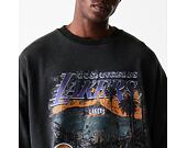 Mikina New Era - NBA Washed Graphic Crewneck - LA Lakers - Black