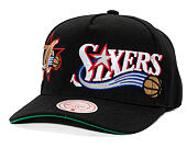 Kšiltovka Mitchell & Ness - NBA Busted Pro HWC - Philadelphia 76Ers - Black