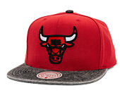 Kšiltovka Mitchell & Ness - NBA Denim Patchwork - Chicago Bulls - Red