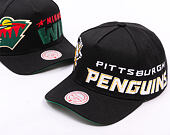 Kšiltovka Mitchell & Ness - NHL Busted Pro - Pittsburgh Penguins - Black