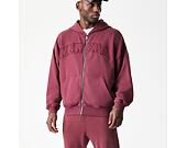 Sweatshirt New Era - Branded Washed Full-Zip Hoody - Burgundy