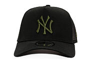 Cap New Era - MLB Essential 9FORTY Trucker - NY Yankees - Black / Rifle Green