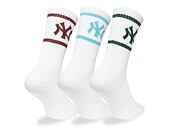 Socks New Era - MLB Crew Socks 3pk - NY Yankees - White