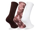 Socks New Era - Tie dye Crew Socks 3pk - Brown / Tie Dye / White