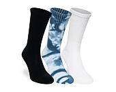 Socks New Era - Tie dye Crew Socks 3pk - White / Navy