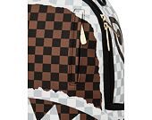 Sprayground Cream And Brown Tear Check Backpack