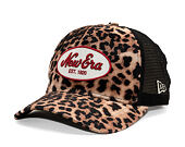 Womens Cap New Era - Branded Leopard 9FORTY M-CROWN Trucker - Camel
