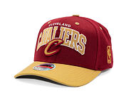 Cap Mitchell & Ness - NBA Team Arch Snapback - Cleveland Cavaliers - Dark Red / Gold