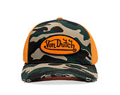 Cap Von Dutch - Trucker - Classic Logo Camo/Orange