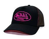 Cap Von Dutch - Trucker - Rubber Logo Black/Electric Pink
