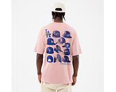 Tee New Era - MLB Cap Graphic Oversized Tee - LA Dodgers - Pink Rouge
