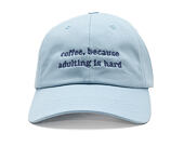 Cap 8by8 - Dadcap - "coffee, because adulting is hard" - Light Blue/Purple
