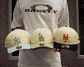 Cap New Era - MLB Side Script 9FORTY M-CROWN - LA Dodgers - Cream / Pastel Green