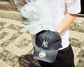 Womens Cap New Era - MLB Denim 9TWENTY A-Frame - LA Dodgers - Pastel Blue