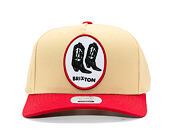 Cap Brixton - Two Boots C Np Mp Snapback - Celestial Yellow/Red
